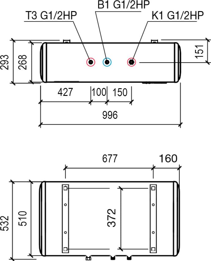 Схема накопительный водонагреватель Thermex IF 80 H pro электрический 151 128