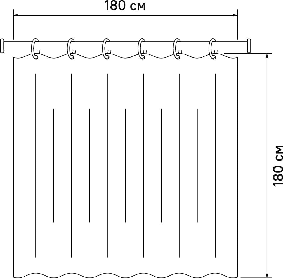 Схема штора для ванной IDDIS Promo P27PV11i11 180х180