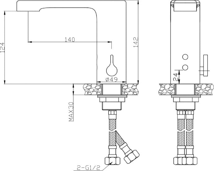 Схема смеситель для раковины BelBagno BB-ELVM-CRM