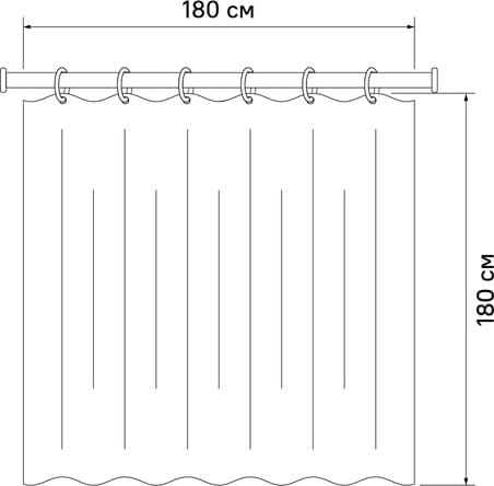 Схема штора для ванной IDDIS Basic B01P118i11 180х180