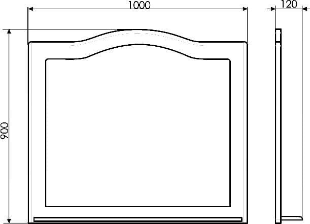 Схема зеркало Comforty Монако 100 00004136986