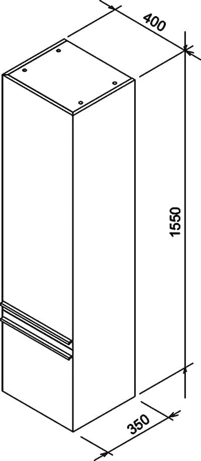 Схема шкаф-пенал Ravak Clear белый R X000000763