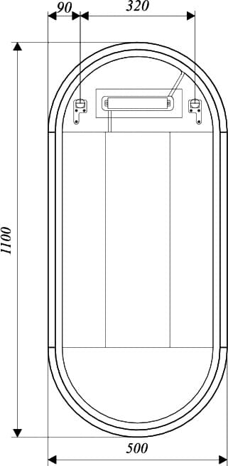 Схема мебель для ванной 1MarKa Grunge Loft 80 дуб вотан