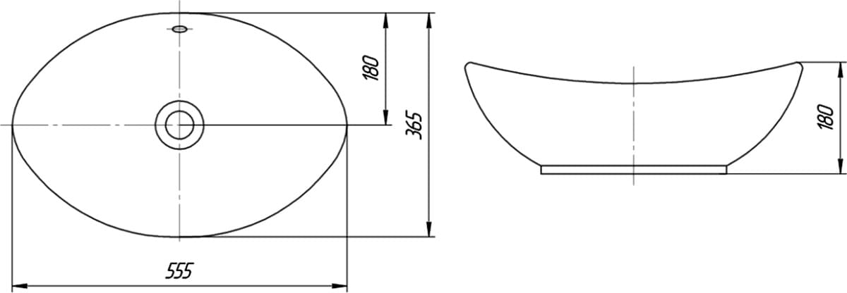 Схема тумба с раковиной Style Line Атлантика 60 Люкс Plus, подвесная, бетон темный СС-00002279