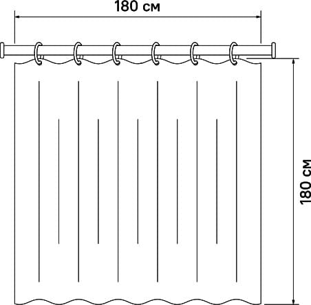 Схема штора для ванной IDDIS Promo P20PV11i11 180х180