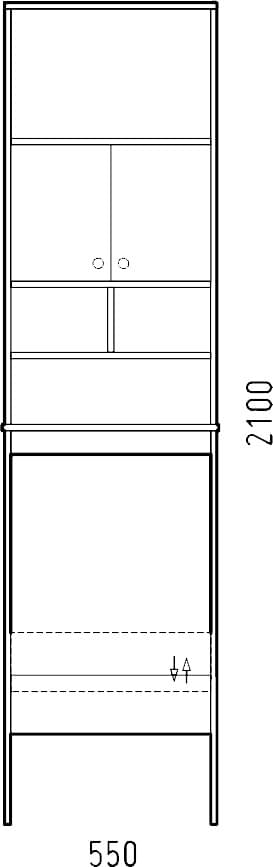 Схема шкаф Corozo Комфорт 55 для туалета SD-00000342