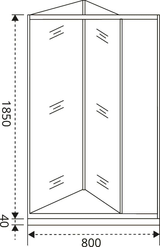 Схема душевая дверь в нишу Good Door Infinity SD-80-C-CH ИН00049