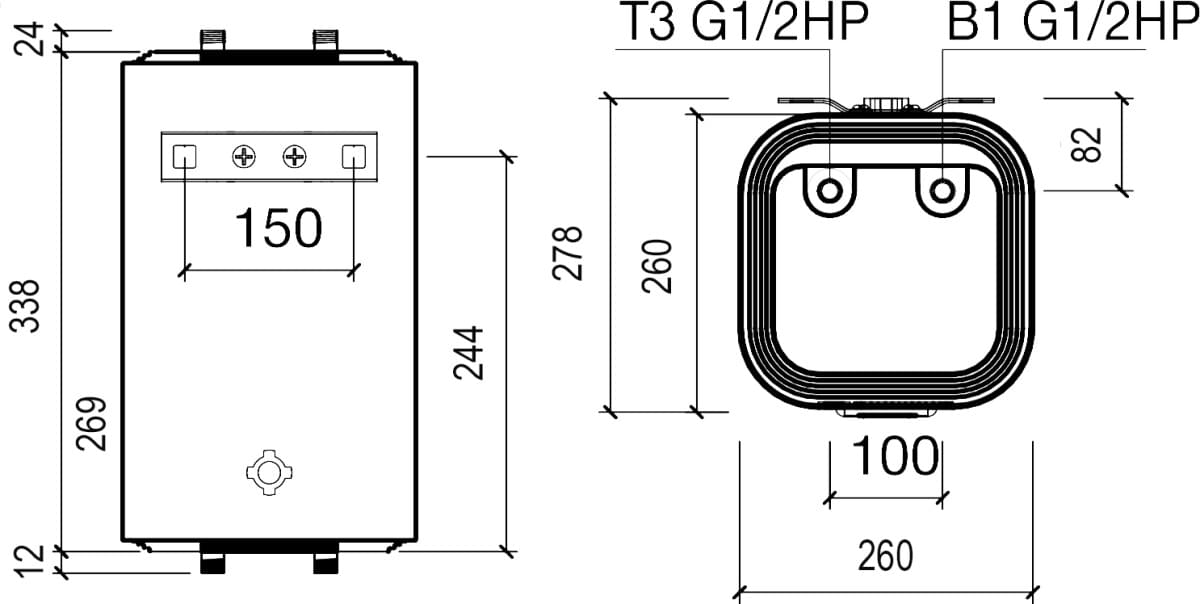 Схема водонагреватель Thermex Drift 10 U 151 131