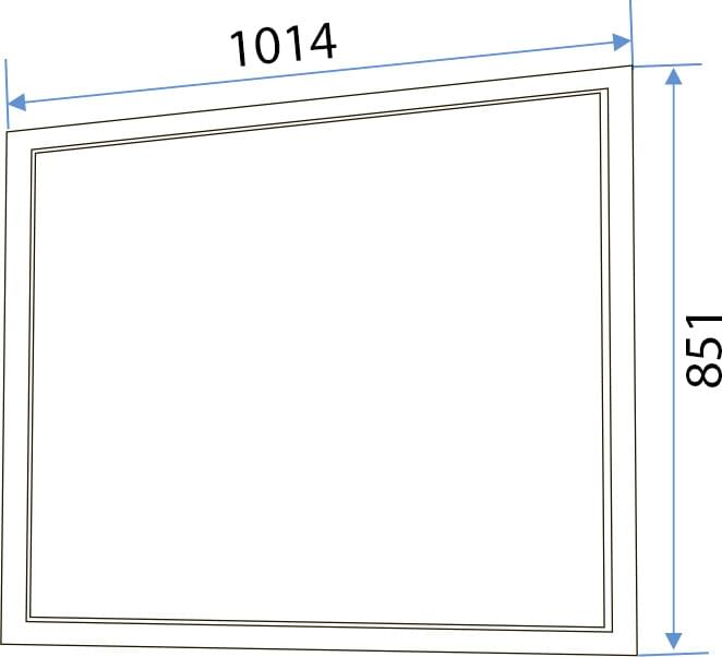 Схема зеркало 1MarKa Прованс 105 белый глянец У71972