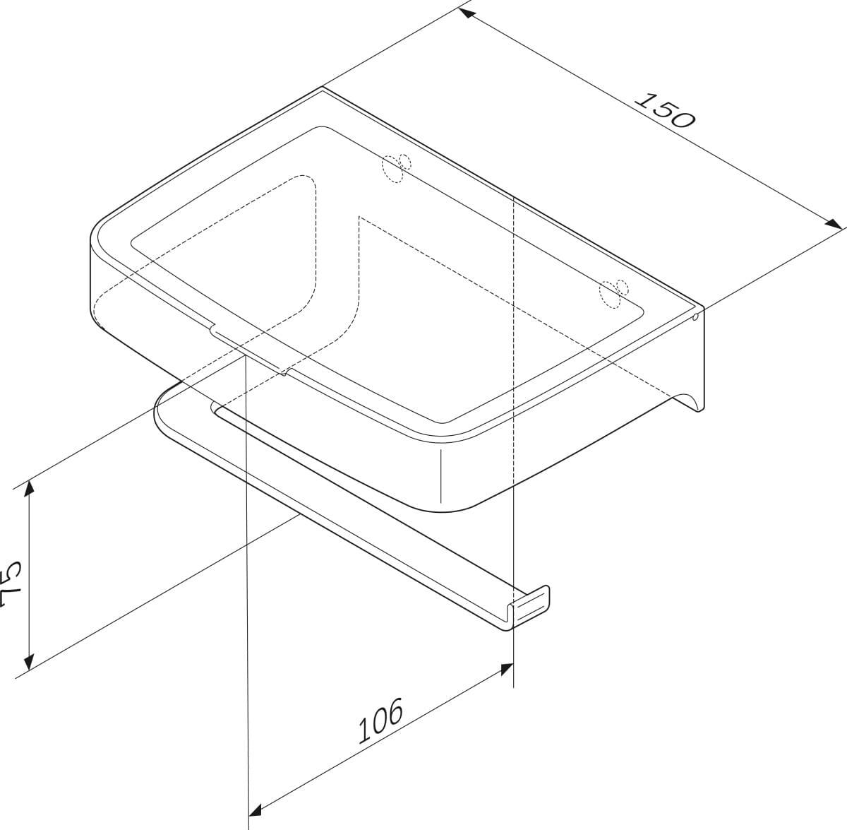 Держатель туалетной бумаги AM.PM Inspire V2.0 A50A341500 с полкой для  телефона и контейнером купить в г. Воронеж интернет-магазин Сантехника  Воронеж ИН