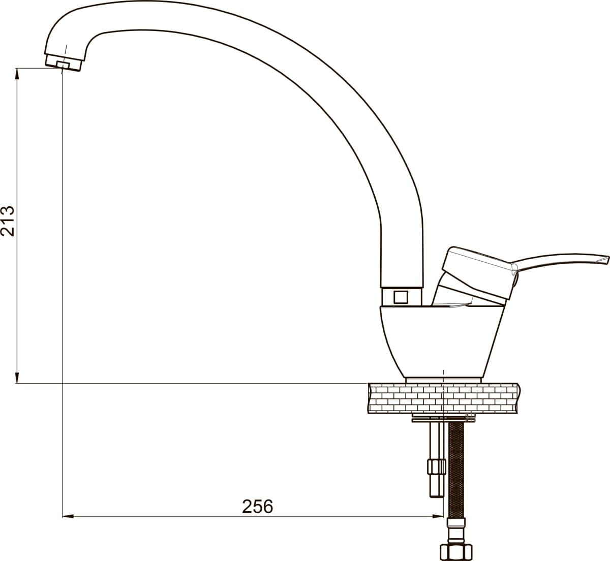 Схема смеситель GPD Primula MTE175 для кухонной мойки