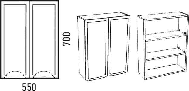 Схема шкаф Corozo Монро 55 SD-00000367