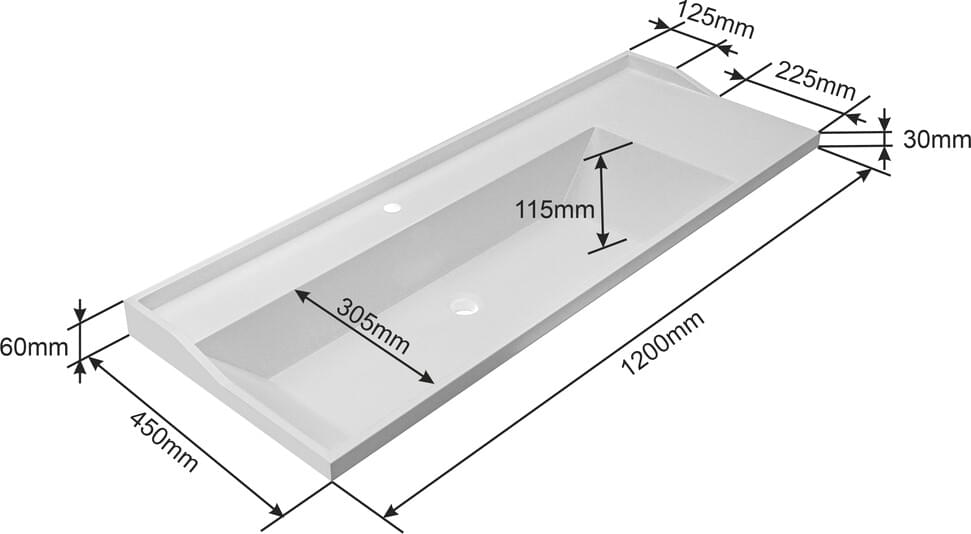 Схема тумба с раковиной СанТа Лондон 120 подвесная, с ящиком, с дверками