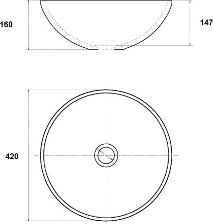 Схема раковина Bronze de Luxe Melody 2241