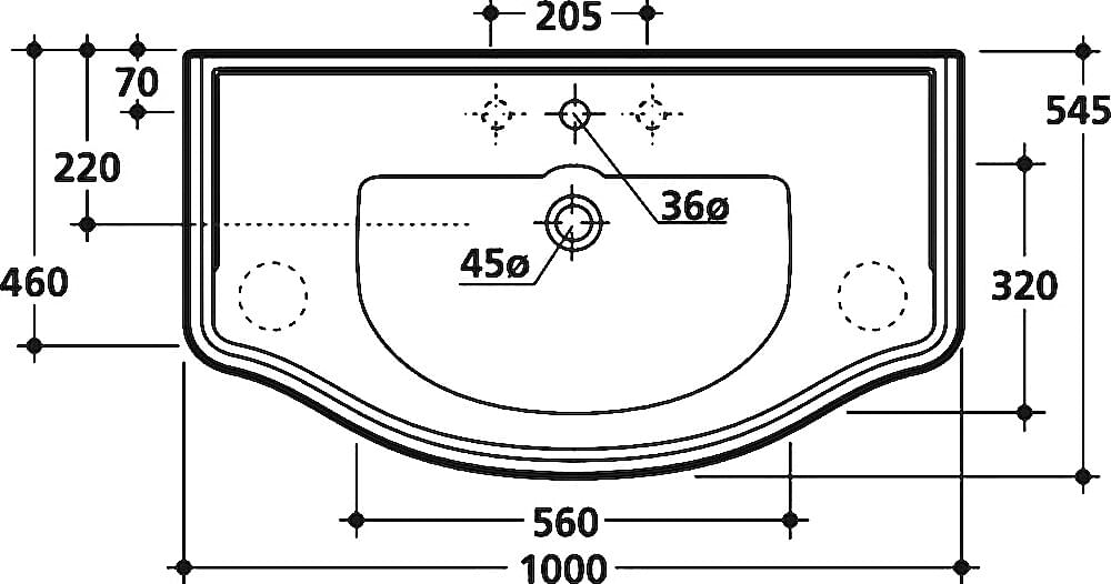 Схема мебель для ванной Kerasan Retro 100 орех
