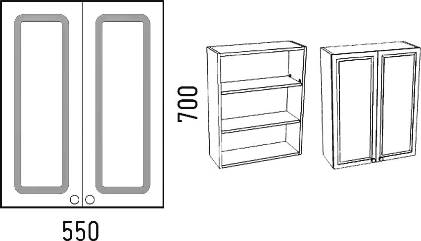 Схема шкаф Corozo Классика 55 SD-00000326