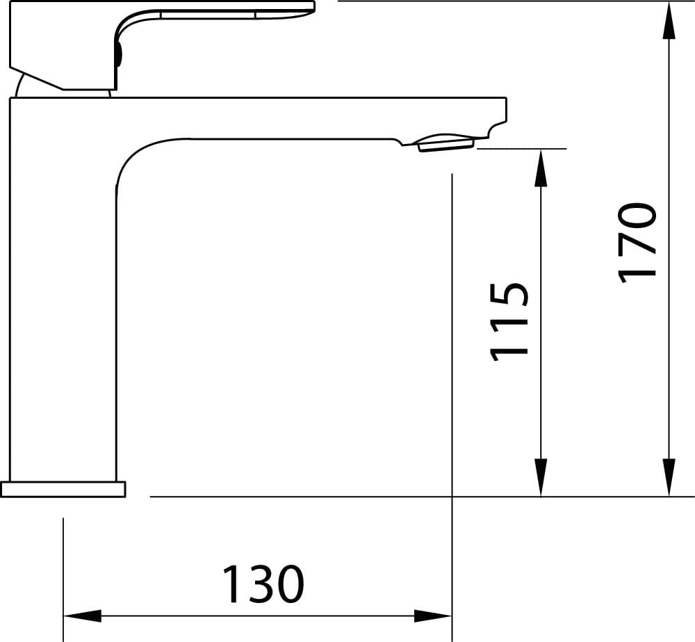 Схема смеситель Clever Saona Slim 61176 для раковины