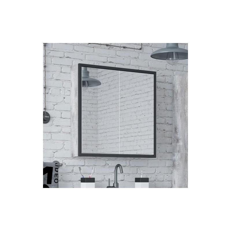 Зеркало-шкаф Corozo Айрон 60, черный, антик SD-00000278