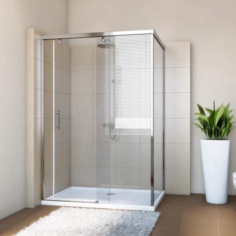 Душевой уголок GuteWetter Slide Rectan GK-863B правая 160x80 см стекло бесцветное, профиль хром SLIDE RECTAN GK-863B CR CH02 1 R 160x80