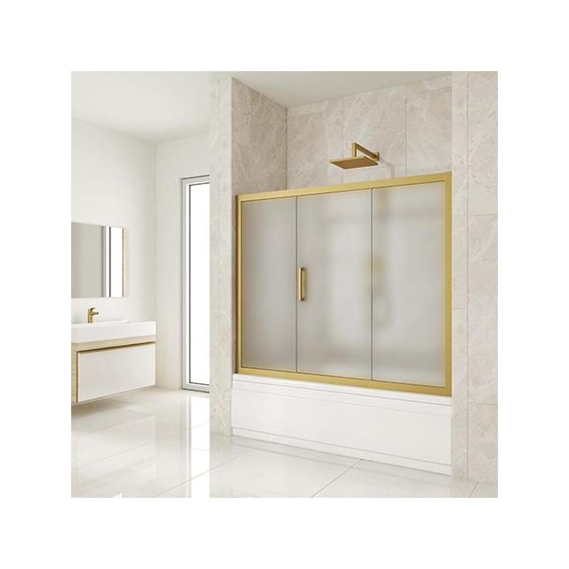 Шторка на ванну Kubele DE019P3-MAT-BR 175х150 см, профиль бронза DE019P3-MAT-BR-175х150
