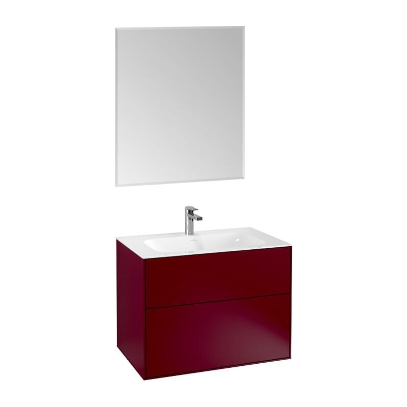Мебель для ванной Villeroy & Boch Finion 80 peony matt lacquer, с настенным освещением