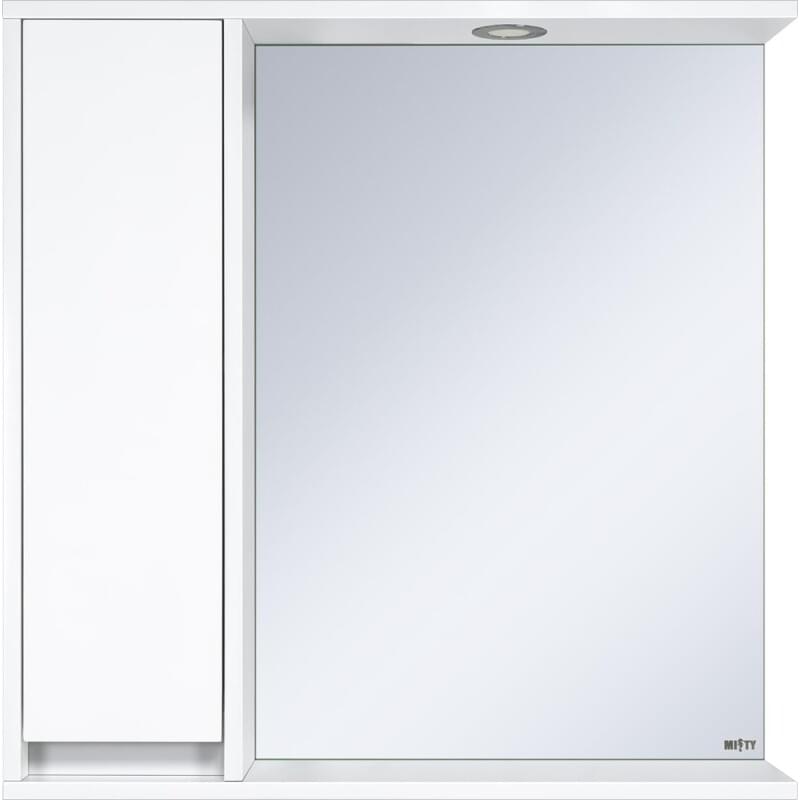 Зеркало Misty Алиса 75 L с подсветкой белое Э-Али04075-01Л